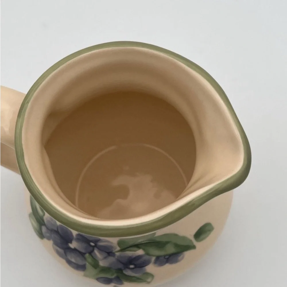 Pfaltzgraff Vintage Garden Party creamer and lidded sugar bowl